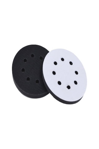 Jeehugo 125 Mm Yumuşak Sponge Tampon Pedi, 8 Delikli Pnömatik/elektrikli Zımpara Makinesi Için, Ahşap/araç Gövdesi/ Mobilya Koruma, 1 Adet