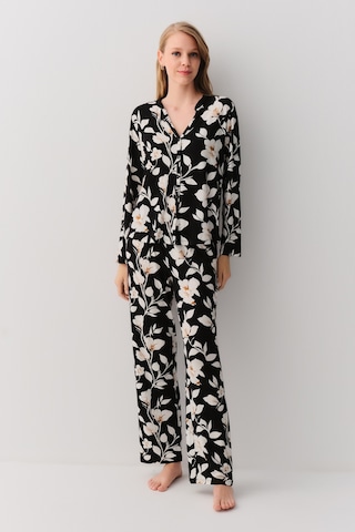 Suwen Marigold Maskülen Pijama Takımı Sh26232660b911 Siyah Desenli