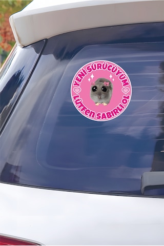 Acemi Sürücü Yeni Sürücü 16x16 Cm Su Geçirmez Yüksek Çözünürlüklü Sticker Araba Motor Sticker