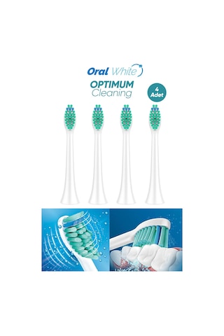 Oral White Sonic Optimum Cleaning Philips Sonicare Uyumlu 4 Adet