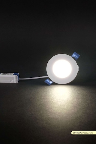ACK Sıva Altı Yuvarlak LED Panel Armatür Beyaz Gövde 4000K Ilık B Beyaz