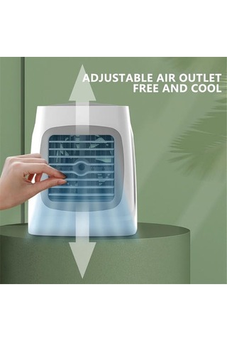 Taşınabilir Mini Klima Soğuk Soğutma Yatak Odası Artik Soğutucu Usb Fan Masaüstü Masa Hava Soğutma Fanı Sistemleri Parçalar 7818 Gri