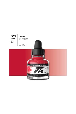 Daler Rowney Fw Ink Akrilik Mürekkep 29.5 Ml Crimson 513 Diğer