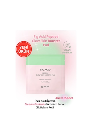 İncir Asidi İçeren Cilt Bakım Pedi 25 Adet Goodal Fig Acid Peptide Glow Skin Booster Pad