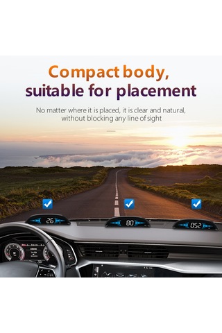 Jeehugo B2 Obdⅱ Araç Hud Monitörü 4 İnç Ekran - Hız/tüp Sıcaklığı/güç Tüketimi Gösterimi Ve 6 Alarm Fonksiyonu