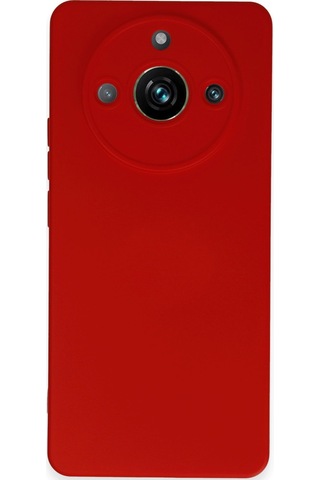 Realme 11 Pro Kılıf Nano İçi Kadife Silikon - Kırmızı Renk