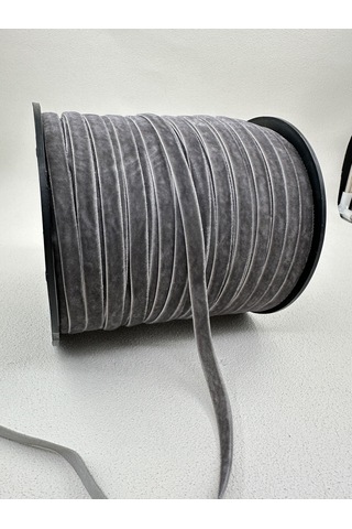 Paşateks- 1 Cm Düz Kadife-5 Metre -ef.gri