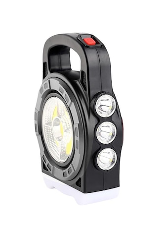 Cob Ledli 20 Watt 3 Kademeli Şarj Edilebilir Usb Çıkışlı Solar Lamba
