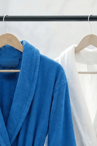 %100 Pamuk Unisex Koyu Turkuaz Bornoz - Şalyaka Otel Bornozu, Spa Için Ideal, Günlük Kullanıma Uygun Turkuaz