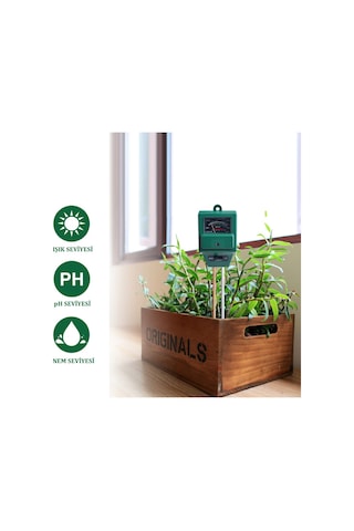 Toprak Ölçüm Cihazı Toprak Ph Ölçer Ve Nem Işık Metre