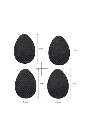 Ayakkabı Altı Kaydırmaz Tabanlık 2 Çift - 34 - 45 - Siyah