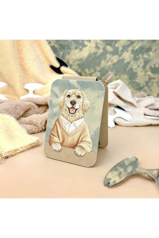Akıllı Telefon Köpek Figürlü Cep Telefonu Nimmy Magsafe Stand Ve Kartlık Sarı Golden Retriever 3d