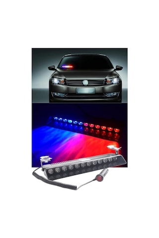 Vantuzlu Çakar Araç Içi Kırmızı-Mavi 6 Ledli Mercekli (S6-S12)