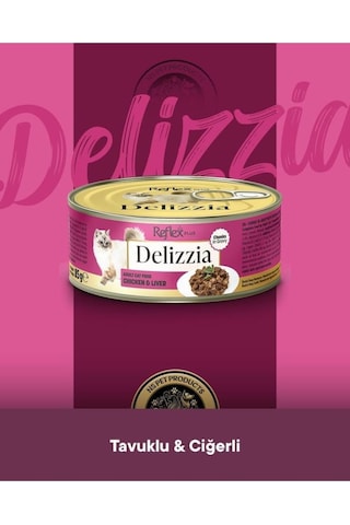 Reflex Plus Delizzia Yetişkin Tavuklu-ciğerli Gravy Kedi Maması 24x85 Gram