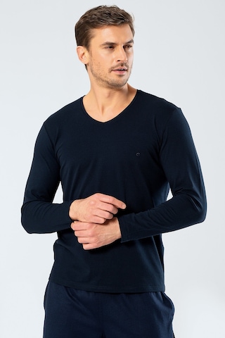 Cacharel Erkek V Yaka Uzun Kollu T-shirt 1334/lacivert