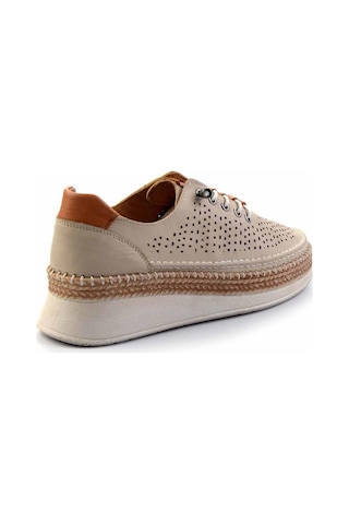 Bej Hakiki Deri Kadın Casual Ayakkabı K01331036203 Bej