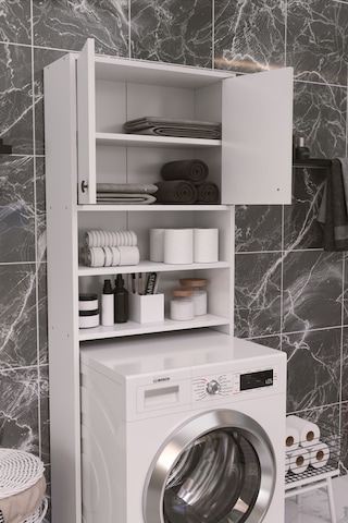 Dekorfim DF03103B Çamaşır Makinesi Üstü Düzenleyici Dolap