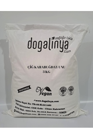Doğalinya Glutensiz Çiğ Karabuğday Unu 3 KG Doğalinya Glutensiz Çiğ Karabuğday Unu 3 KG