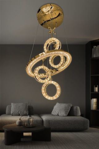 Lumina 4 Lü Modern Sarkıt Led Avize - Kumandasız / Gold Gold