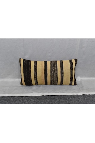 Zehra Abla Halı Yeni El Dokuma Dekoratif Lumbar Kilim Kırlent Yastık Kılıfı 6869 Çok Renkli