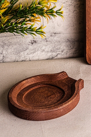 Snippy Boon - Tezgah Üstü Kirli Kaşıklık Kepçe Kaşık Altlığı Ahşap