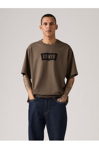 Levi's Erkek Kahverengi Bisiklet Yaka Rahat Kesim Loose T-shirt - 001tr-0004 Kahverengi