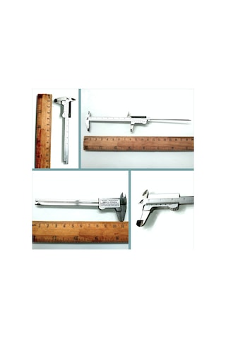 Omeniv Çelik Mini Kumpas Vernier Cetvel Kaliper Hassas Ölçüm Alet