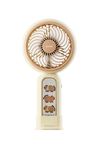 Asonic Afn20 Krem 250mah Dahili Pil Elde Taşınabilir Masaüstü Usb Fan Şarjlı Type-c Şarj 1 Adet
