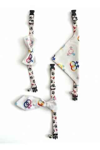 Flypet Karışık Desen Kedi Tasma Seti & Yavru Köpek Tasma Seti 13cm-24cm Ayarlanabilir Tasma
