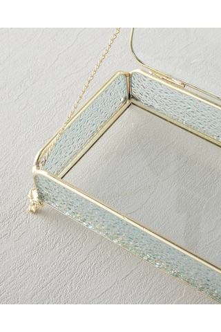 English Home Rina Cam Dekoratif Kutu 18x12x6 Cm Gold