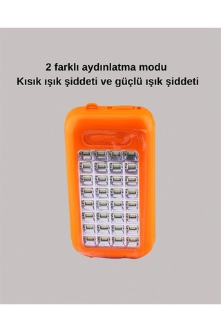 Gold Silver Gs-875 Outdoor Powerbank & Işıldak Güneş Paneli, 32 Led, 10000 Mah, Çift Çıkış Çok Renkli