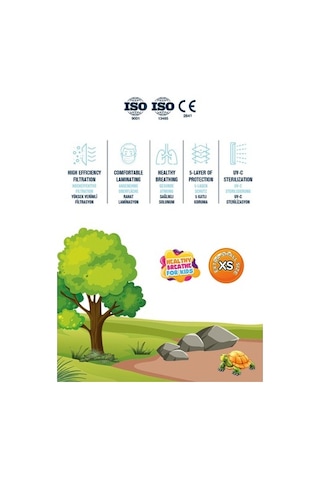 Musk Ffp2 Çocuk Maske Lacivert Renk Xs 10 Adet