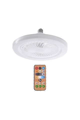 Trendooze Vantilatörü Tavan Suntek Sessiz Renk Modern Işık Çalışma 3 Qs Beyaz