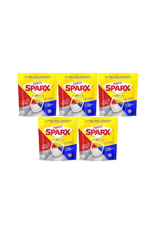 Asperox Sparx Hepsi 1 Arada Bulaşık Makinesi Kapsülü 5 x 30'lu