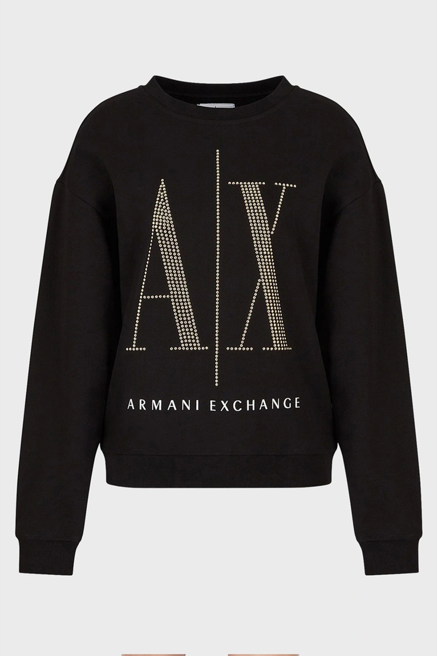 Armani Exchange Armani Baskılı Kadın Sweat Siyah