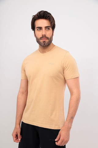 Fore Sport Erkek V Yaka T-shirt Bej