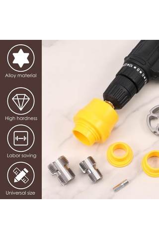 Ximistore9 Pvc Boru Rosçatma Seti, Elektrikli İç/dış Rosçalar, 1/2", 3/4", 1" Çapları, Ppr/ppe Boruları İçin Metal Araç Takımı