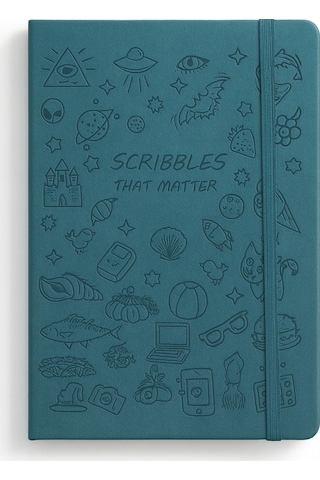 Deri Ajanda Günlük Not Defteri Notebook Yeşil Yeşil