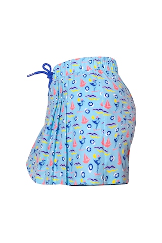 Anemoss Gemici Martı Kadın Şort Etek Bağcıklı Bel, Deniz Temalı Yazlık Skort Çok Renkli