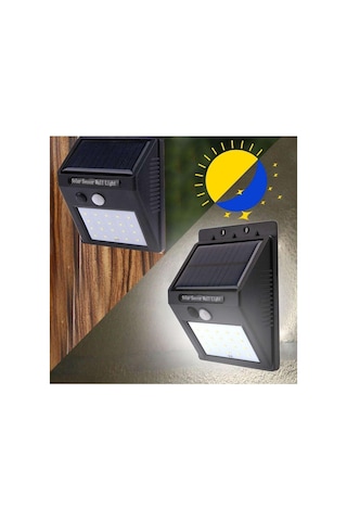 Solar Güneş Enerjili Şarj Olabilen 20 Ledli Bahçe Lambası ANTRASİT