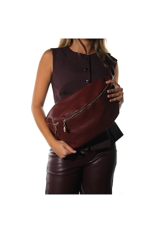 Luvishoes Venta Bordo Floter Kadın Büyük Bel Çantası Bordo