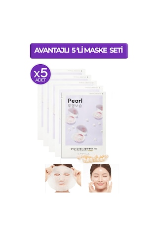 Missha İnci Özlü Aydınlatıcı ve Nemlendirici Yaprak Maske Seti