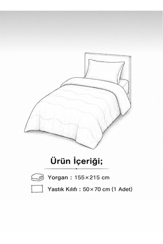 Tek Kişilik Welsoft Uyku Seti----uykuseti-03 Beyaz - Sarı - Kahverengi