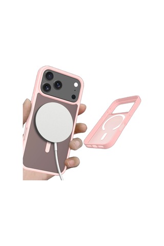 Joko İphone 17 Pro Max Kılıf Jota Seri Magsafe Kapak Pudra