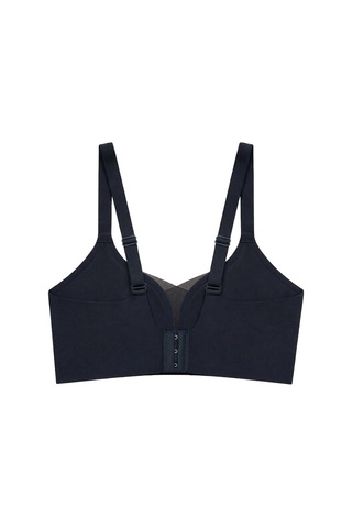 Cottonill Seamless Bra - Nuvia Siyah Lazer Kesim Klipsli Önden Açılabilir Rib Dokulu Dikişsiz Emzirme Sütyeni