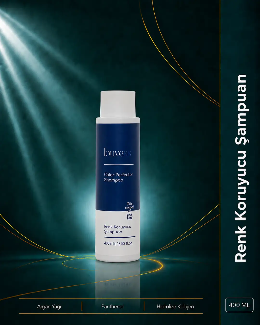 Louvess Renk Koruyucu Şampuan Koyu Renkli Saçlar İçin - 400 Ml Boyalı