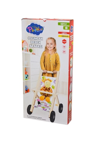 Ony-386 Ahşap Oyuncak Bebek Arabası -onyıl Diğer