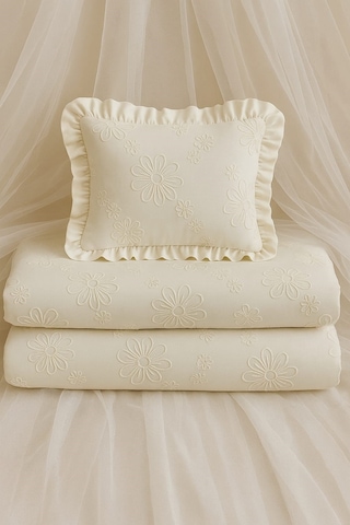 Bebek Nevresim Takımı - 100 x 150 Ekru
