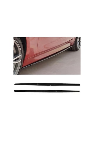 Seat Leon Mk3 2013-2019 Uyumlu Marşpiyel Lipi Alt Yan Bıçak Piano Black Parlak Siyah 2li Set