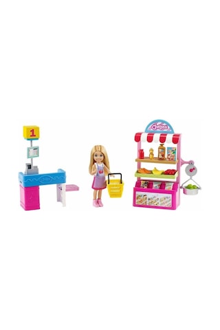 Barbie Chelsea Meslekleri Öğreniyor Market Çalışanı Chelsea ve Oyun Seti GTN67
